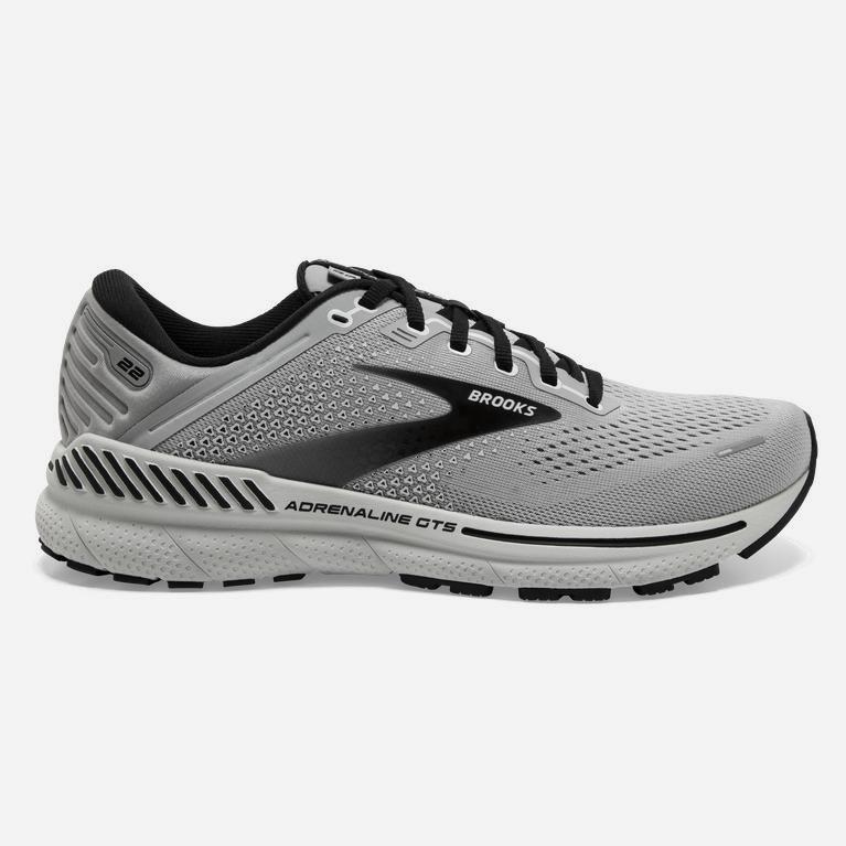 Tênis De Corrida De Estrada Brooks Adrenaline Gts 22 Supportive Masculino Brasil - Cinzentas / Preta